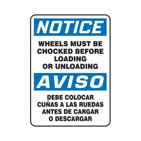 BILINGUAL OSHA NOTICE Safety Sign SBMVHR842XP